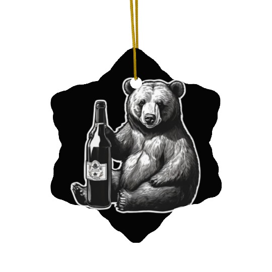 grizzly bear Ceramic Ornaments