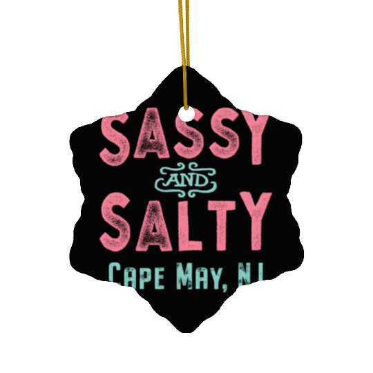 Cape May New Jersey Sassy And Salty Ceramic Ornaments