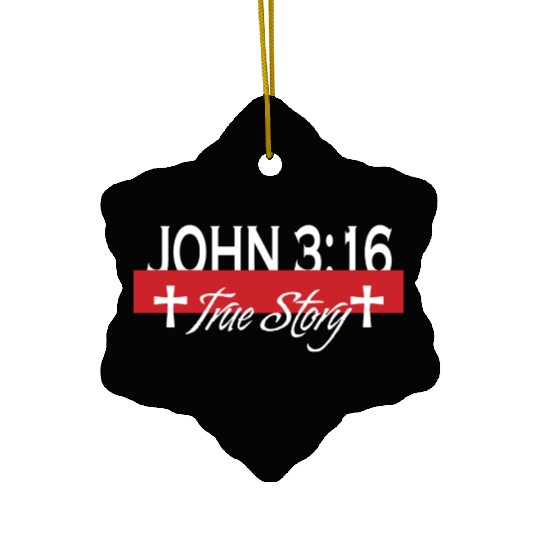 John 3:16 True Story Love Jesus Christian Ceramic Ornaments