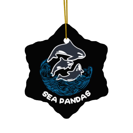 Sea Panda Orca Wild Panda Bamboo Ceramic Ornaments