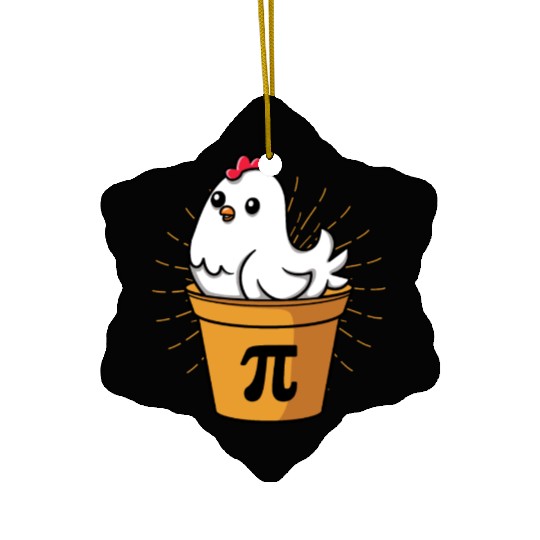 Chicken Pot Pie Funny Pi Day Math Equations Ceramic Ornaments