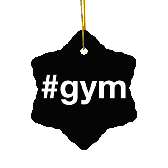 GYM Fitness Bodybuilding Hashtag Ceramic Ornaments