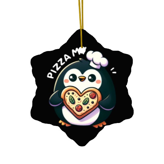 Pizza My Heart - Cheesy Love Ceramic Ornaments
