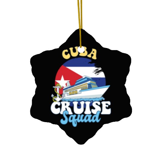Cuba Cruise Squad Family Vacation Trip Ceramic Ornaments