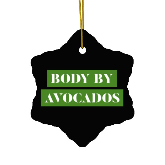Body by Avocados Avocado Gym Ceramic Ornaments