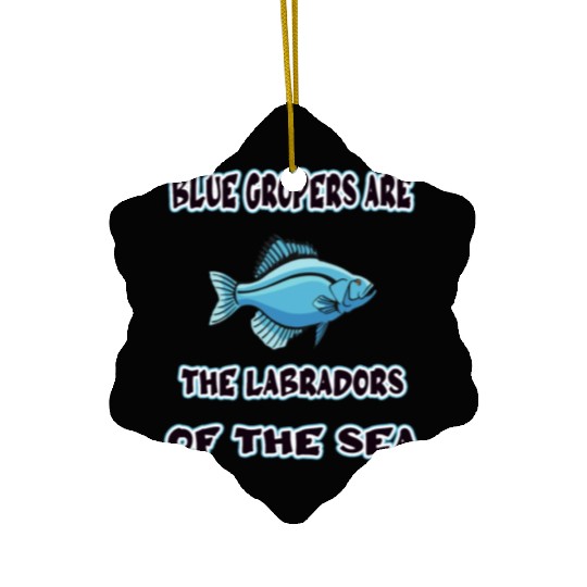 Blue Gropers Are The Labradors Of Sea.spearfishing Ceramic Ornaments