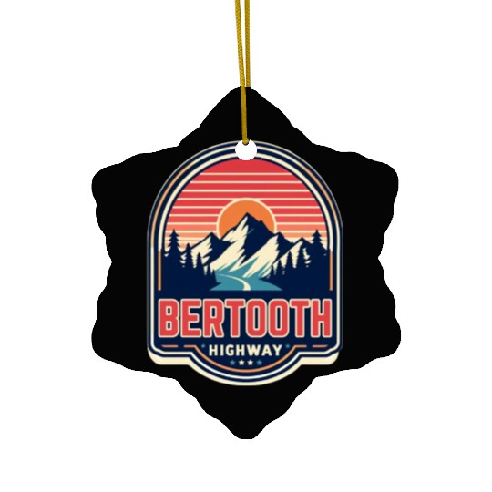 Beartooth Highway US 212 Ceramic Ornaments