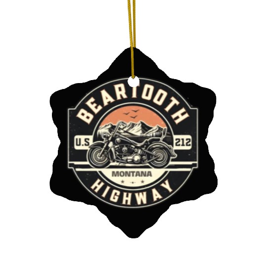 Beartooth Highway US 212 Ceramic Ornaments