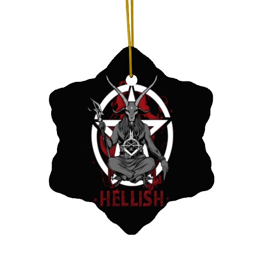 Hellish Satan Baphomet Ceramic Ornaments