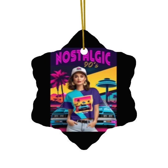 NOSTALGIC 90S THROWBACK Ceramic Ornaments