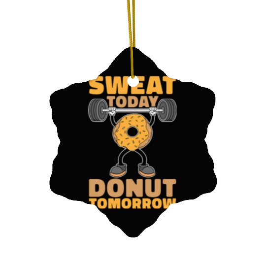Fitness Donut Donut Gym Ceramic Ornaments