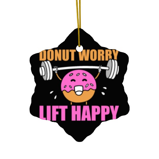 Fitness Donut Funny Donut Gym Ceramic Ornaments