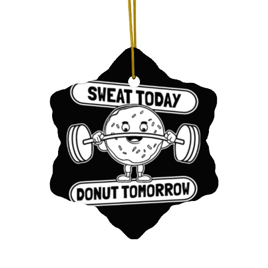 Fitness Donut Funny Donut Gym Ceramic Ornaments