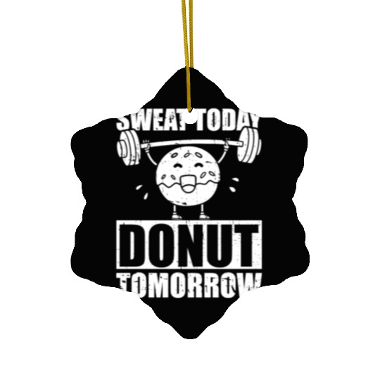 Fitness Donut Funny Donut Gym Ceramic Ornaments