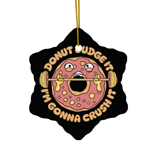 Fitness Donut Funny Donut Gym Ceramic Ornaments