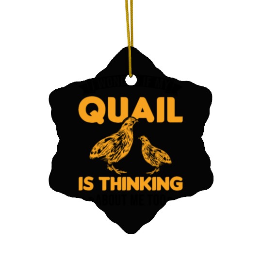 Warning Quail Breeding Breeders Ceramic Ornaments