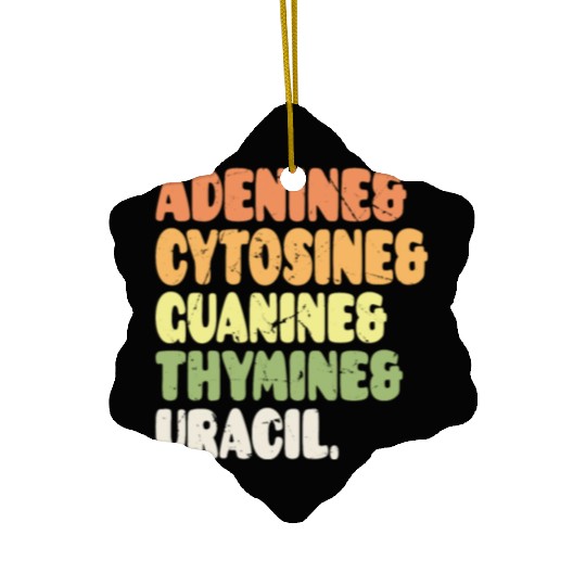 Nucleobases Biology Teacher DNA Biologist Ceramic Ornaments