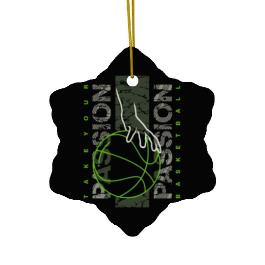 Basketball in Brooklyn Street Vector Ceramic Ornaments Desig