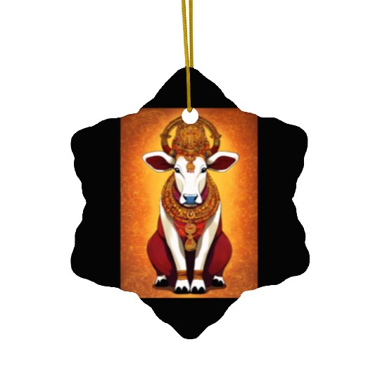 hindu cow goddes art Ceramic Ornaments