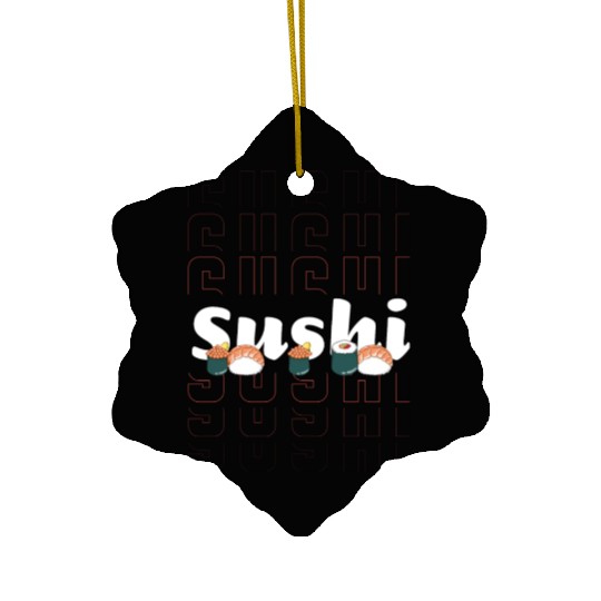 Japanese Fish Maki Cuisine Ceramic Ornaments