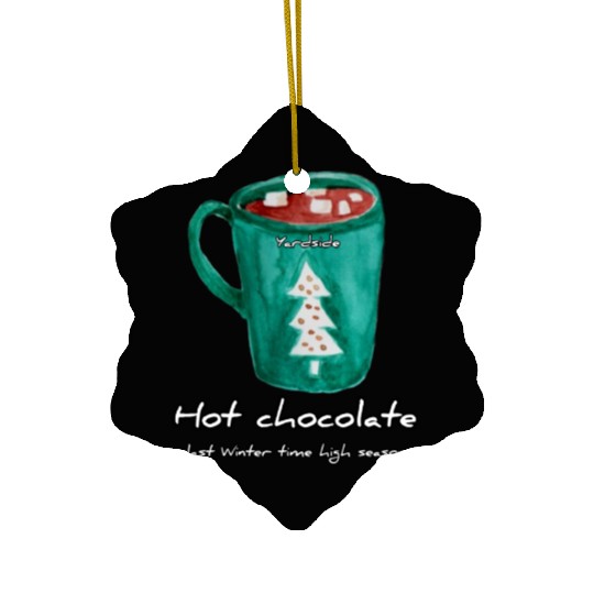 Drink Hot chocolate good last winter time Yard Ceramic Ornaments
