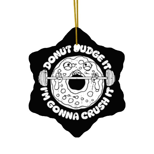 Fitness Donut Funny Donut Gym Ceramic Ornaments