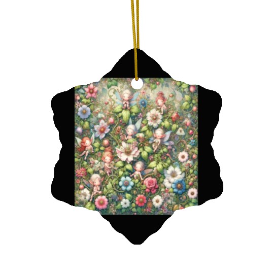 Fantasy Faerie s Blossom Ceramic Ornaments