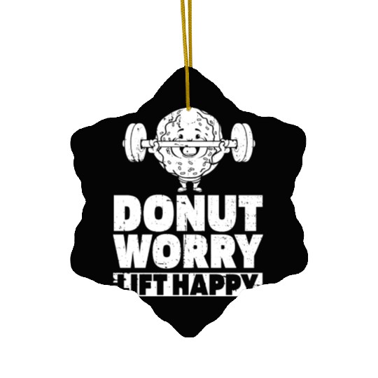 Fitness Donut Funny Donut Gym Ceramic Ornaments