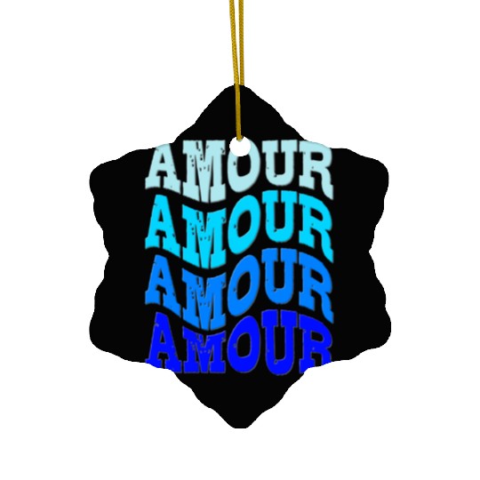 AMOUR-valentine Ceramic Ornaments