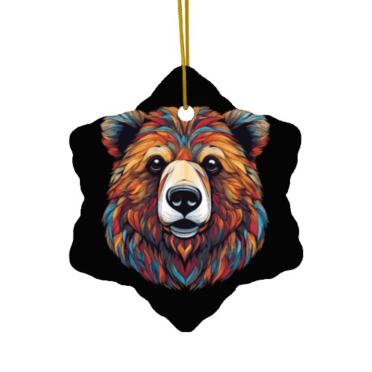 Grizzly Bear Ceramic Ornaments