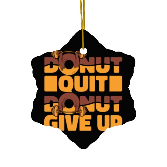 Fitness Donut Funny Donut Gym Ceramic Ornaments