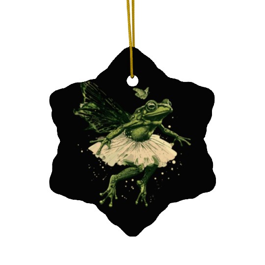 Ballet Frog Fairy Tale Amphibian Fantasy Animal Ceramic Ornaments