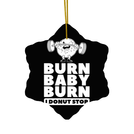 Fitness Donut Funny Donut Gym Ceramic Ornaments