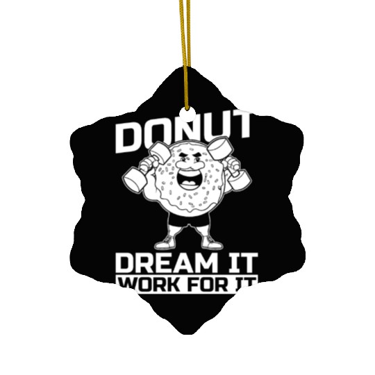 Fitness Donut Funny Donut Gym Ceramic Ornaments