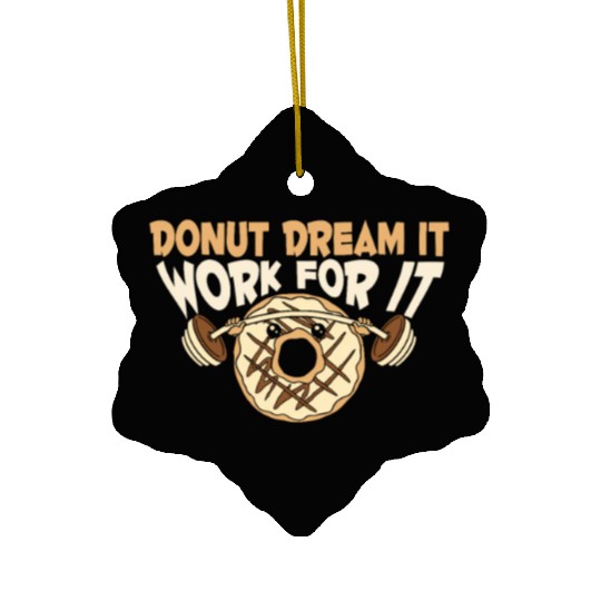 Fitness Donut Funny Donut Gym Ceramic Ornaments