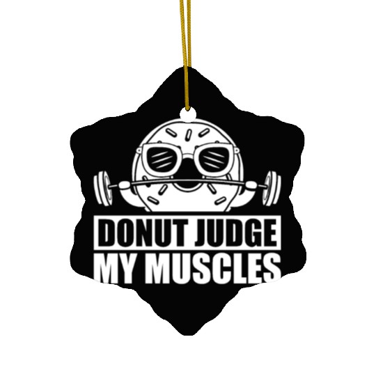 Fitness Donut Funny Donut Gym Ceramic Ornaments