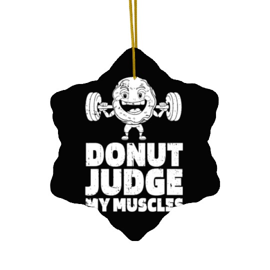 Fitness Donut Funny Donut Gym Ceramic Ornaments