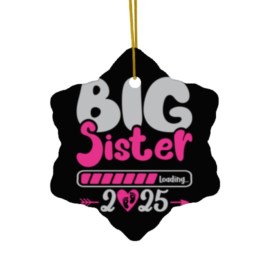 Big Sis loading - Big Sister loading - Pregnancy Ceramic Ornaments