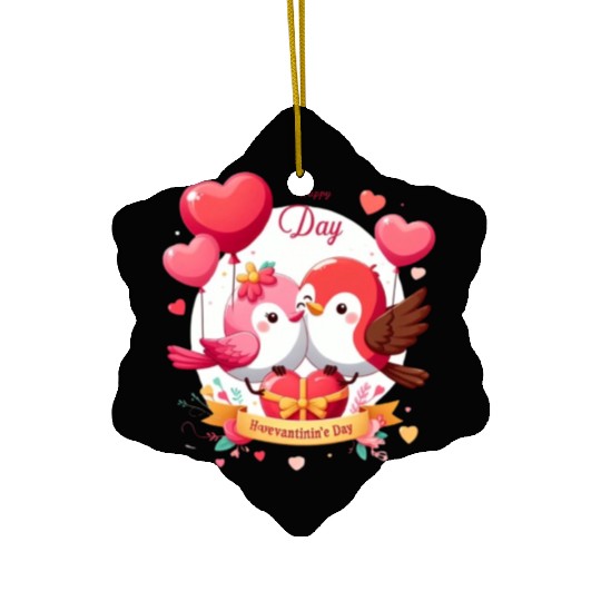 Valentine Day Simpl Ceramic Ornaments