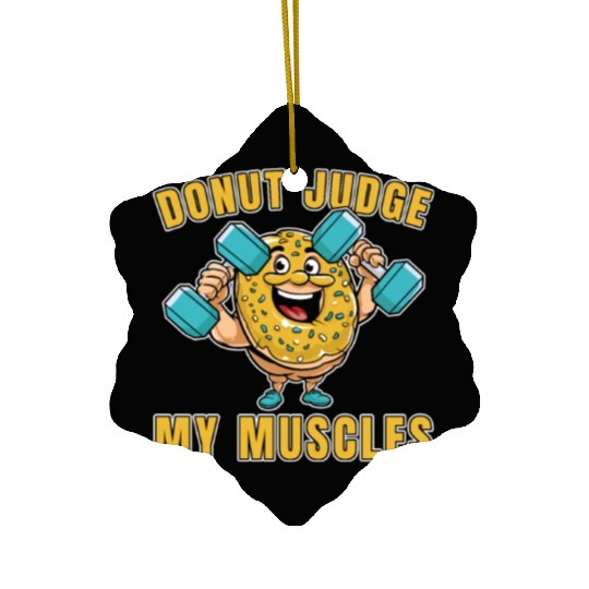 Fitness Donut Funny Donut Gym Ceramic Ornaments