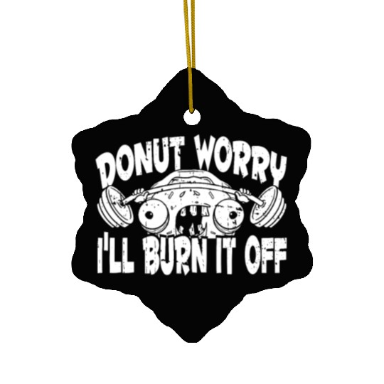 Fitness Donut Funny Donut Gym Ceramic Ornaments