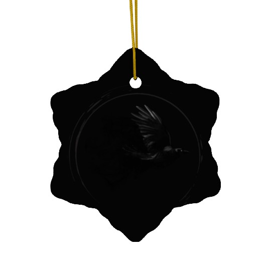 Dark bird Ceramic Ornaments