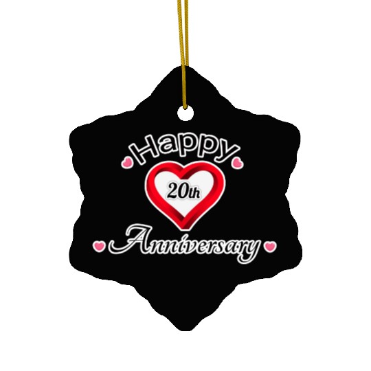anniversary 20th Ceramic Ornaments