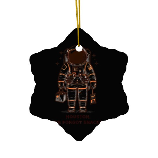 Houston, We Forgot Snacks! Ceramic Ornaments