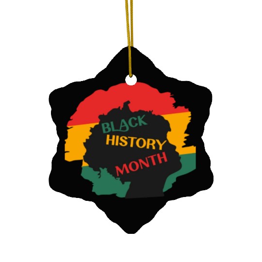 Black history month. African American woman Ceramic Ornaments
