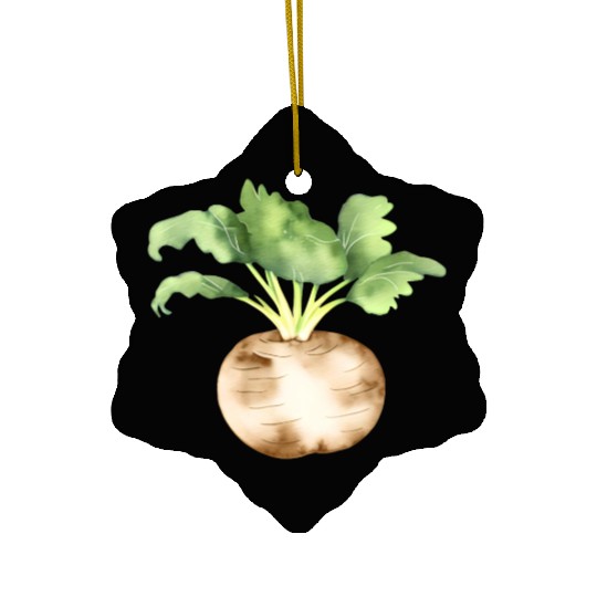 Fresh Turnip Ceramic Ornaments