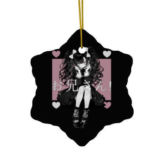 Gothic Maid Anime Harajuku Yami Kawaii Aesthetic Ceramic Ornaments