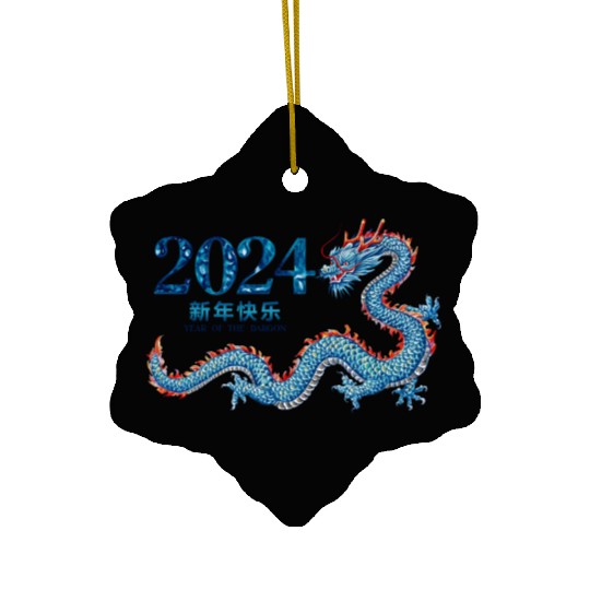 Dragon's Roar: Year of the Dragon 2024 Red Ceramic Ornaments
