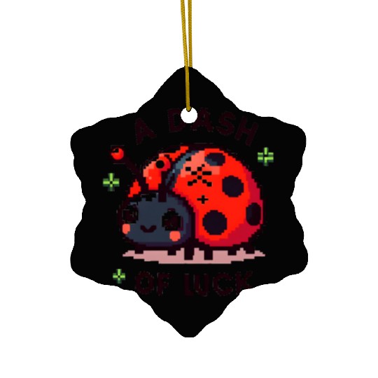 Ladybug: A dash of luck Ceramic Ornaments