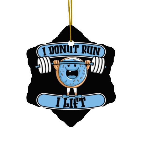Fitness Donut Funny Donut Gym Ceramic Ornaments